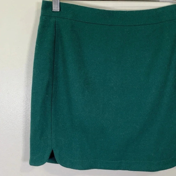 J.crew Shirttail Teal Wool  Blend Mini Skirt - Picture 5 of 11